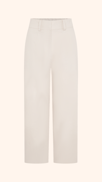 Beige petite linen summer wide leg trouser