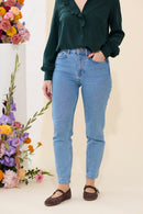Lennox petite slim, straight leg jeans in blue