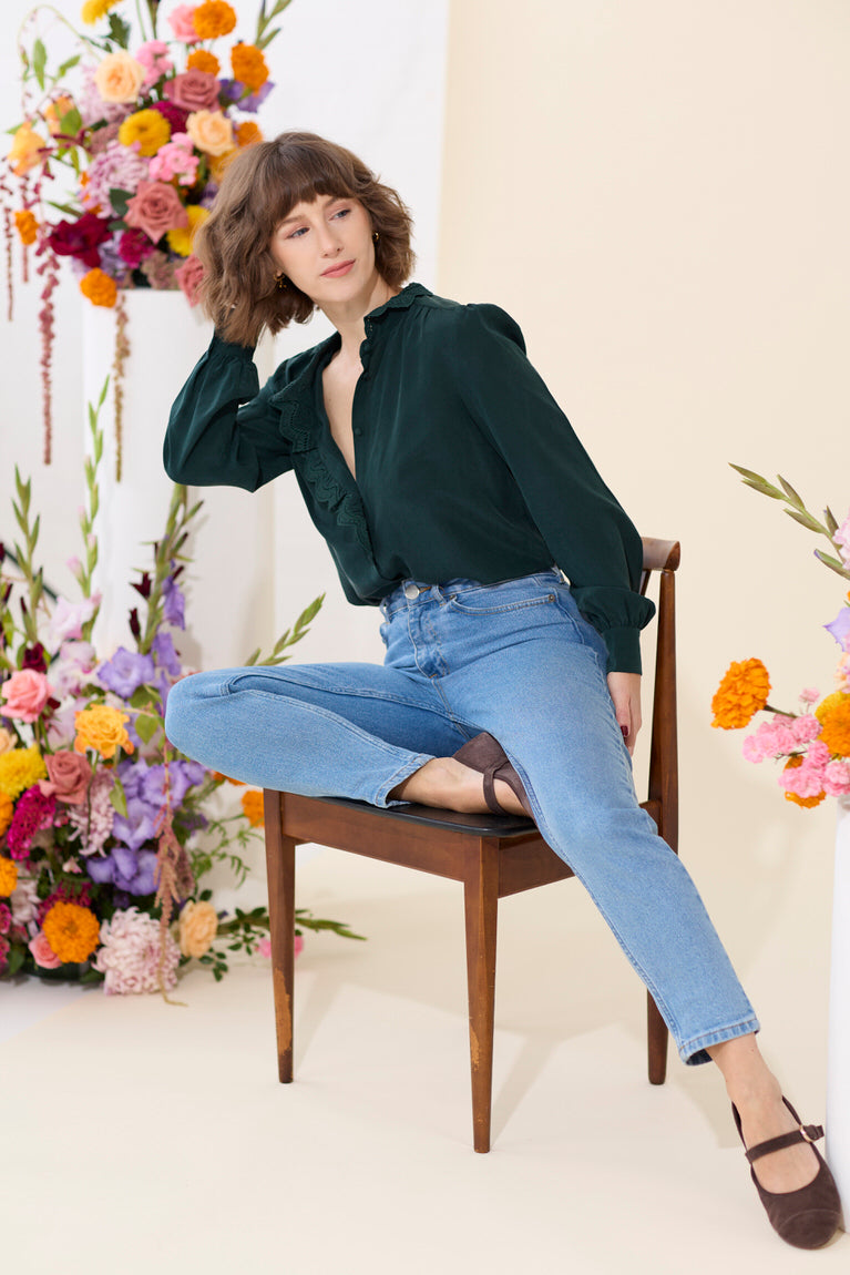 Lennox petite slim, straight leg jeans in blue