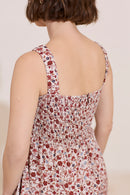 Petite summer sun dress, midi length, pretty floral print